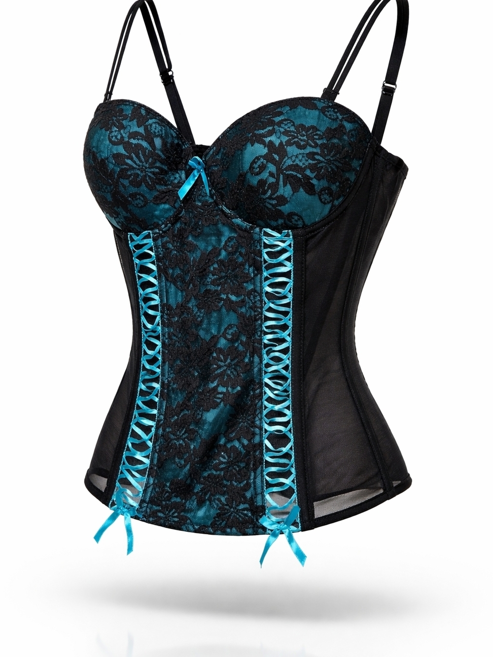 Bustier Corset Top with Satin Ribbon Accents